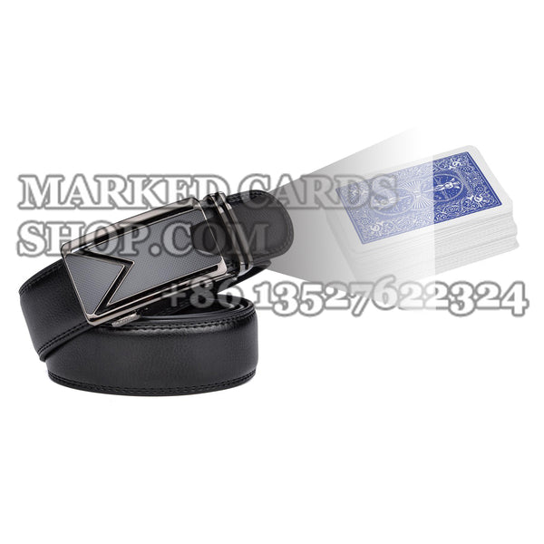 Scanner de triche de ceinture en cuir pour code-barres <tc>jeu de cartes marqué</tc> à utiliser avec un analyseur de poker
