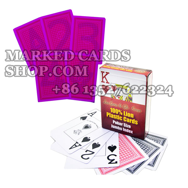 Lion Plastic <tc>cartes de poker</tc> pour lentilles de contact à cartes marquées