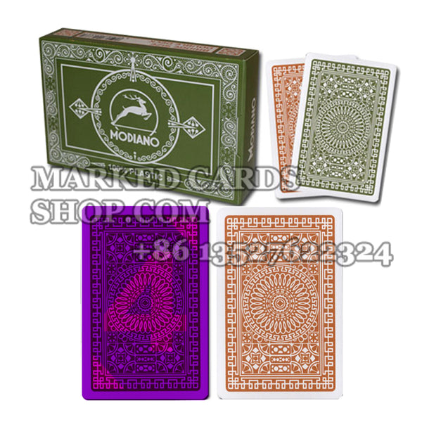 Encre invisible Modiano Club Poker Regular Index <tc>jeu</tc> pour lentilles de contact lumineuses