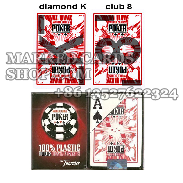 Cartes de poker pour lentilles de contact WSOP marquées à l'encre invisible