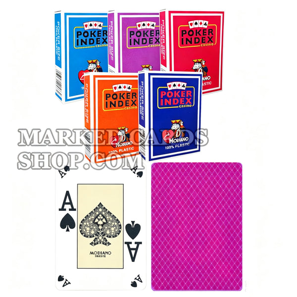 Modiano Poker Cartes marquées avec index régulier sur 4 coins