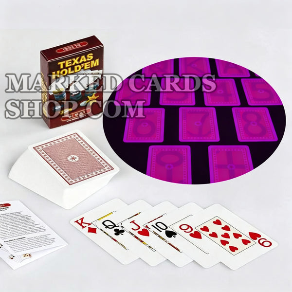 Cartes Dal Negro Texas Holdem à encre invisible lues par des lentilles de contact lumineuses