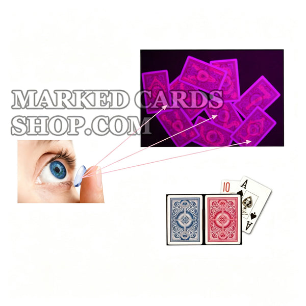 Lentilles de contact avec cartes marquées au verso