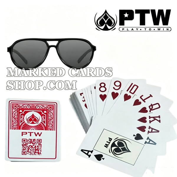 Cartes marquées à l'encre invisible PTW pour les tours de jeu de poker