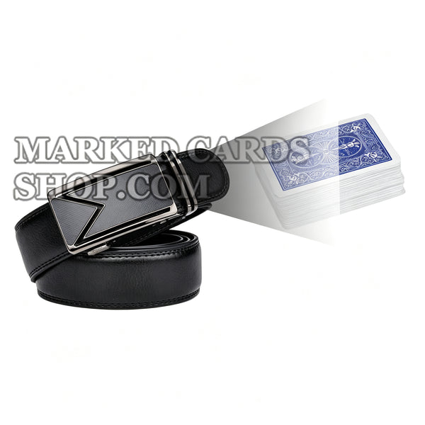 Scanner de triche de ceinture en cuir pour code-barres <tc>jeu de cartes marqué</tc> à utiliser avec un analyseur de poker