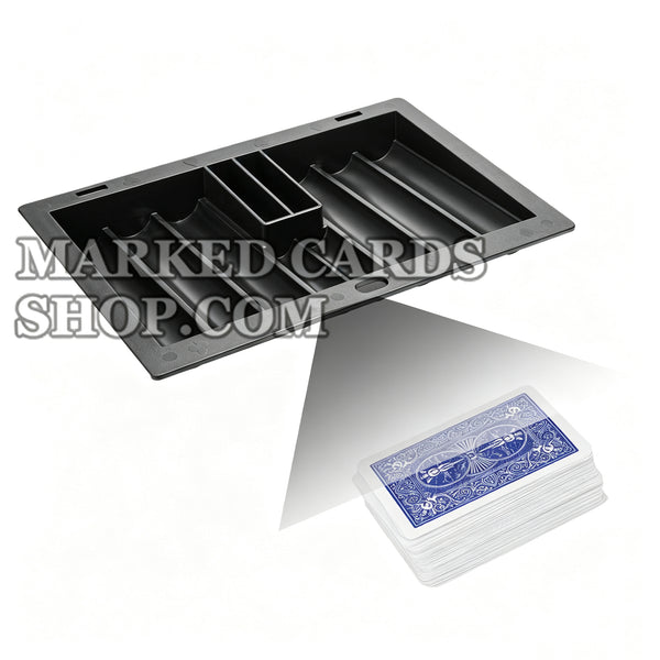 Caméra à plateau de jetons de poker noir à 8 rangées pour lire les cartes marquées pour la triche au poker