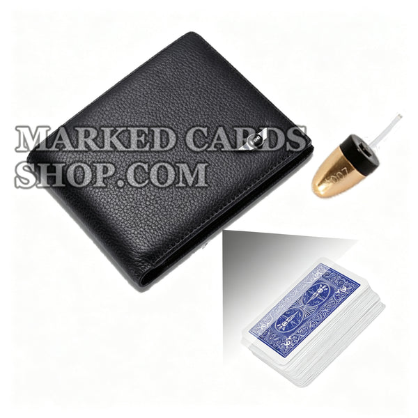 Caméra de triche de poker à portefeuille pliable avec une distance de balayage de 20 à 40 cm