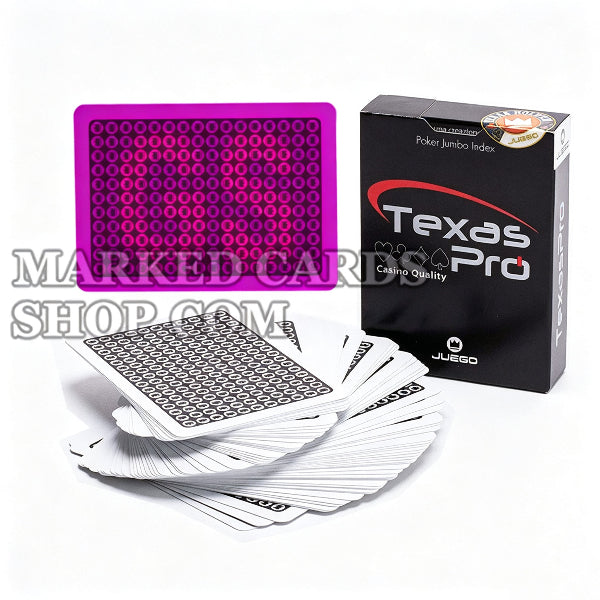 JUEGO Texas Pro Lentilles de contact en plastique de qualité casino Cartes marquées