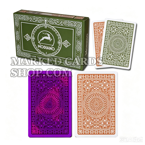 Encre invisible Modiano Club Poker Regular Index <tc>jeu</tc> pour lentilles de contact lumineuses