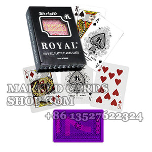 Marked cards Royal plastic cards with invisible ink for home game cheat