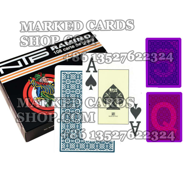 Cartes marquées Dal Negro NTP Poker/cartes de poker de taille étroite pour lentilles de contact