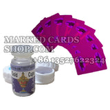 Infrared marked playing cards contact lenses
