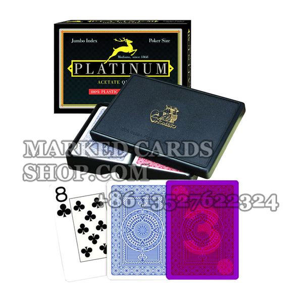 Cartes en acétate de platine Modiano pour tricher dans un jeu de casino