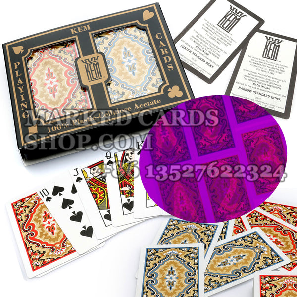Cartes invisibles Marquage KEM Paisley 2 <tc>jeux de cartes</tc>  Étroit Régulier