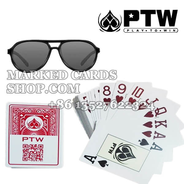 Cartes marquées à l'encre invisible PTW pour les astuces de jeu de poker